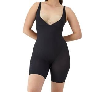 Self Expressions by Maidenform Open Bust Wear Your Own Bra Mid Thigh Bodysuit